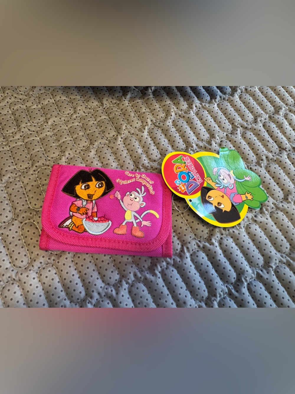 Vintage Y2K style Dora and Boots Pink Kids Wallet with Tag
